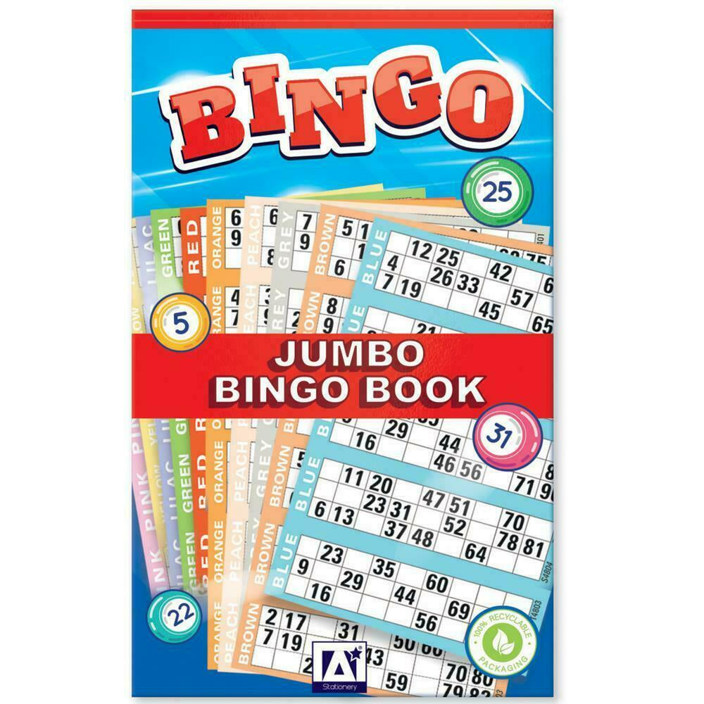 BINGO Jumbo Book Pad of 600 Bingo Lotto Flyerstickets Family Game Cards BTZ/3