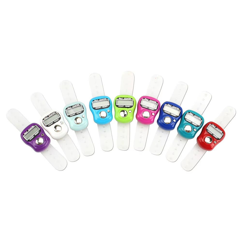 Electronic Finger Counter Ring Row Tally Pedometer for Pray Buddha Sewing Stitch Display Electronic Tally Counter