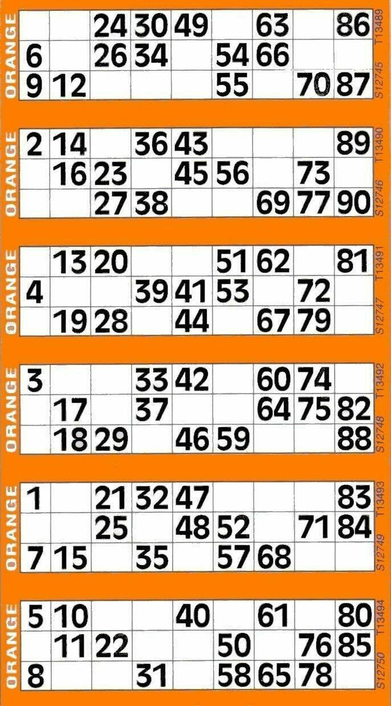 BINGO Jumbo Book Pad of 600 Bingo Lotto Flyerstickets Family Game Cards BTZ/3