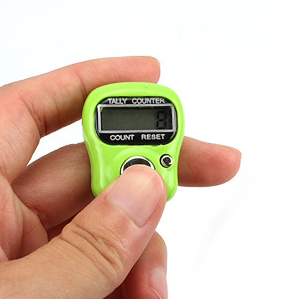 Electronic Finger Counter Ring Row Tally Pedometer for Pray Buddha Sewing Stitch Display Electronic Tally Counter