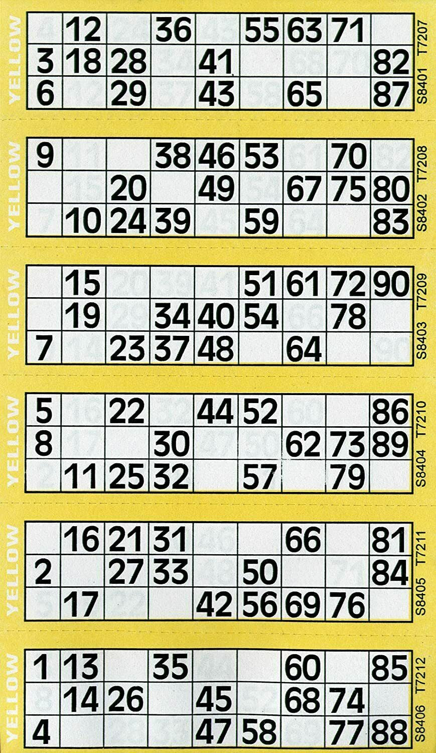 BINGO Jumbo Book Pad of 600 Bingo Lotto Flyerstickets Family Game Cards BTZ/3