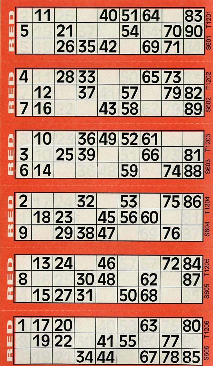 BINGO Jumbo Book Pad of 600 Bingo Lotto Flyerstickets Family Game Cards BTZ/3