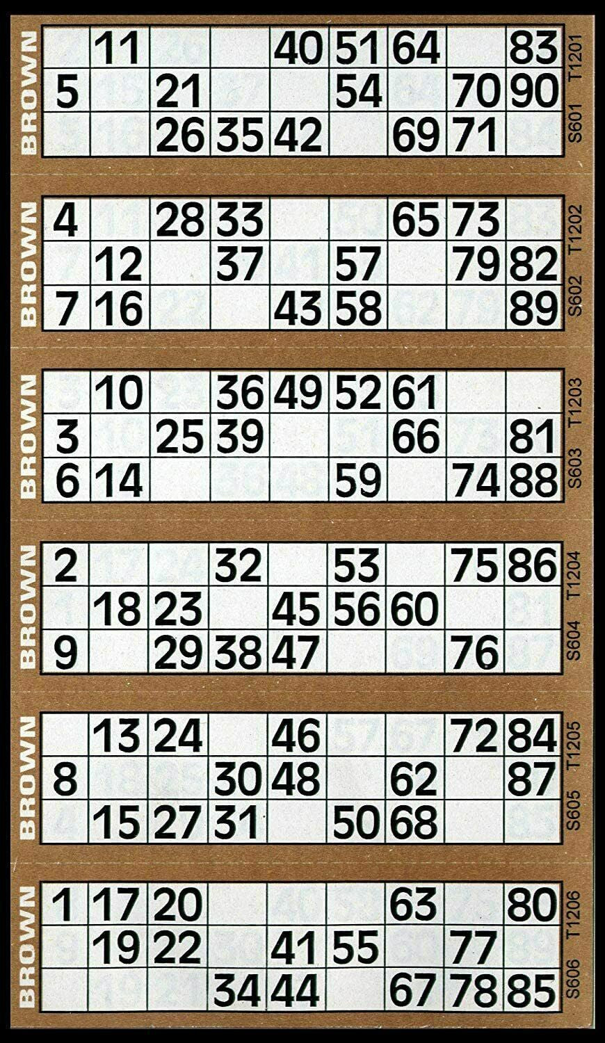 BINGO Jumbo Book Pad of 600 Bingo Lotto Flyerstickets Family Game Cards BTZ/3