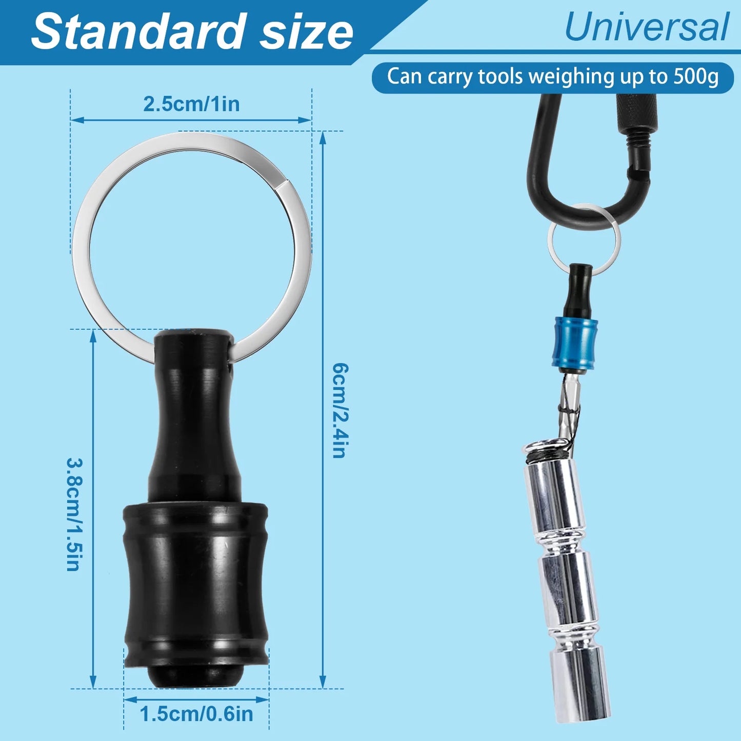 Upgrade, Push to Unlock, 12Pcs 1/4 Inch Hex Shank Aluminum Alloy Screwdriver Bits Holder Light-Weight Quick-Change Extension Bar
