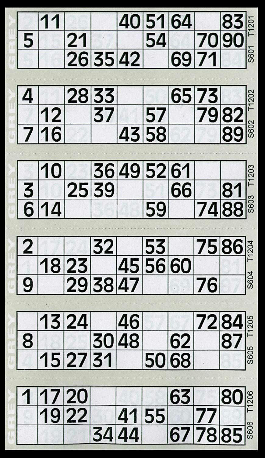 BINGO Jumbo Book Pad of 600 Bingo Lotto Flyerstickets Family Game Cards BTZ/3