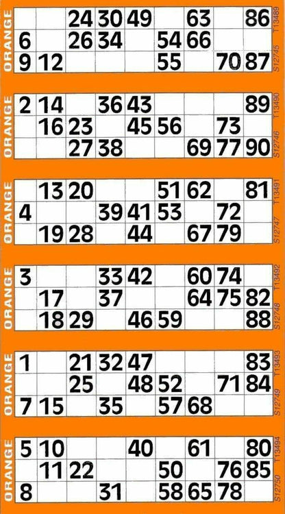 BINGO Jumbo Book Pad of 600 Bingo Lotto Flyerstickets Family Game Cards BTZ/3