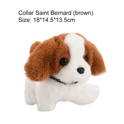 Realistic Plush Simulation Smart Dog Children Toy Can Walking and Call Electric Plush Robot Pet Dog Toddler Christmas Gift