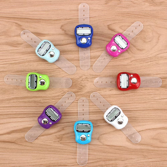 Electronic Finger Counter Ring Row Tally Pedometer for Pray Buddha Sewing Stitch Display Electronic Tally Counter