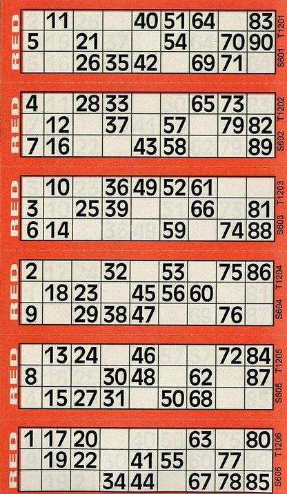 BINGO Jumbo Book Pad of 600 Bingo Lotto Flyerstickets Family Game Cards BTZ/3
