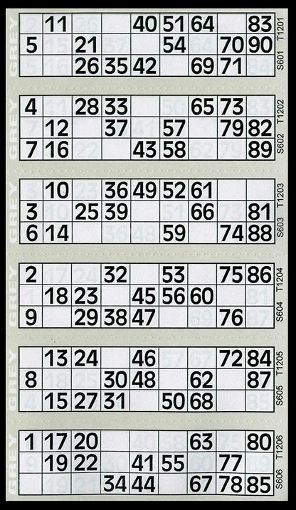 BINGO Jumbo Book Pad of 600 Bingo Lotto Flyerstickets Family Game Cards BTZ/3